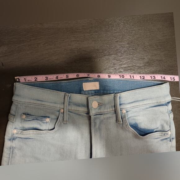 MOTHER The Insider Frayed Step Hem Crop Bootcut Jeans in Sexico Mexico Size 30 - Picture 6 of 16